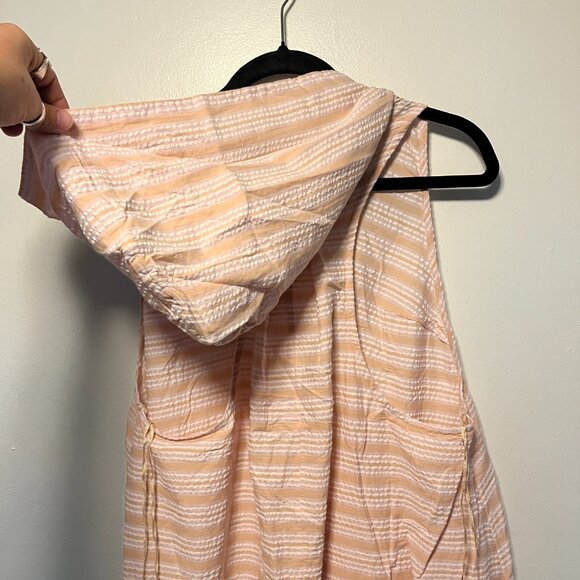 NWT Free People Neutrals Oversize Striped Hoodie Dress Beige/Neutral Women’s S - Picture 6 of 6